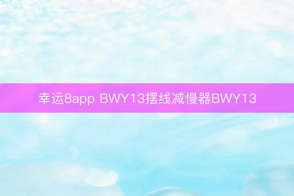 幸运8app BWY13摆线减慢器BWY13