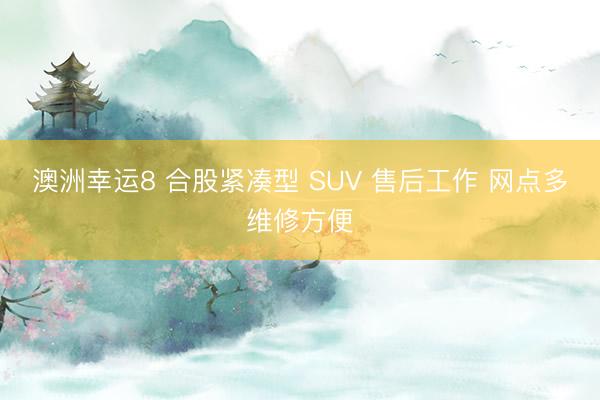 澳洲幸运8 合股紧凑型 SUV 售后工作 网点多维修方便