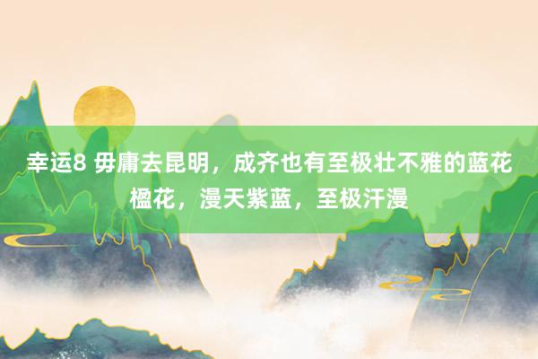 幸运8 毋庸去昆明，成齐也有至极壮不雅的蓝花楹花，漫天紫蓝，至极汗漫