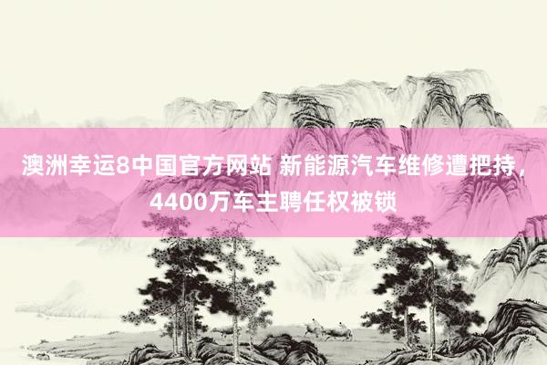 澳洲幸运8中国官方网站 新能源汽车维修遭把持,4400万车主聘任权被锁