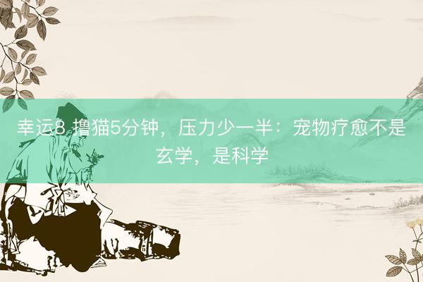 幸运8 撸猫5分钟，压力少一半：宠物疗愈不是玄学，是科学