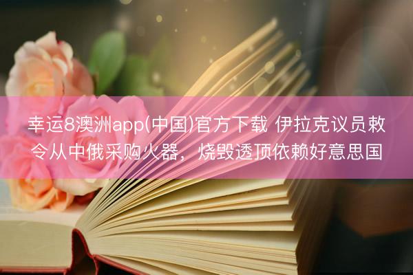 幸运8澳洲app(中国)官方下载 伊拉克议员敕令从中俄采购火器，烧毁透顶依赖好意思国