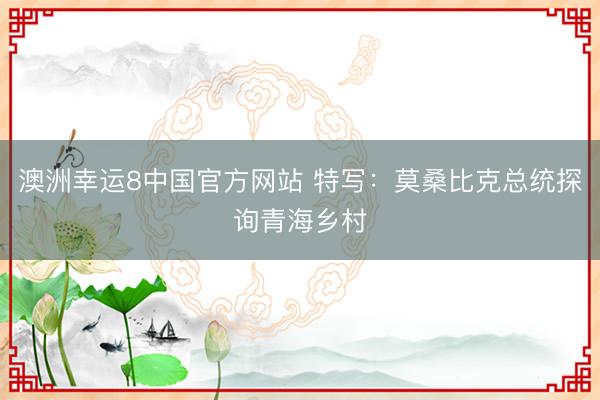 澳洲幸运8中国官方网站 特写：莫桑比克总统探询青海乡村